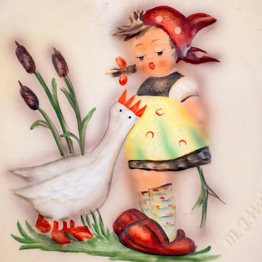 Vintage 1974 Hummel Annual Collector Plate Goebel Little Goose Wall‎ Decor - Picture 4 of 8